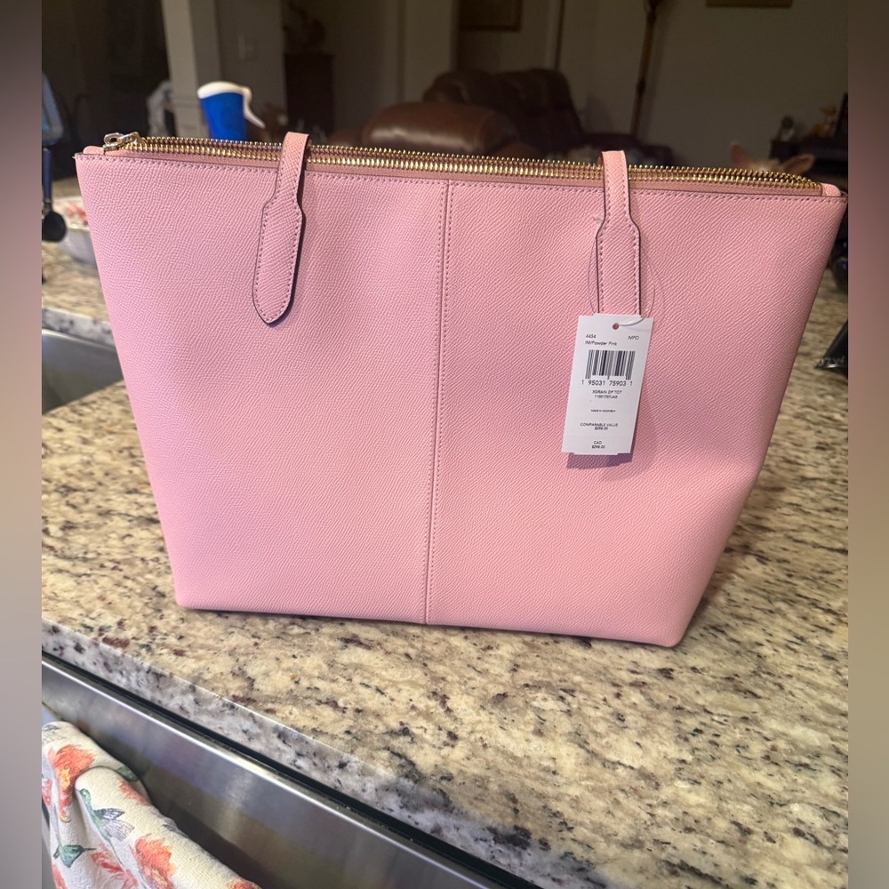 Coach NWT Pink Leather Tote Bag - Picture 2 of 5